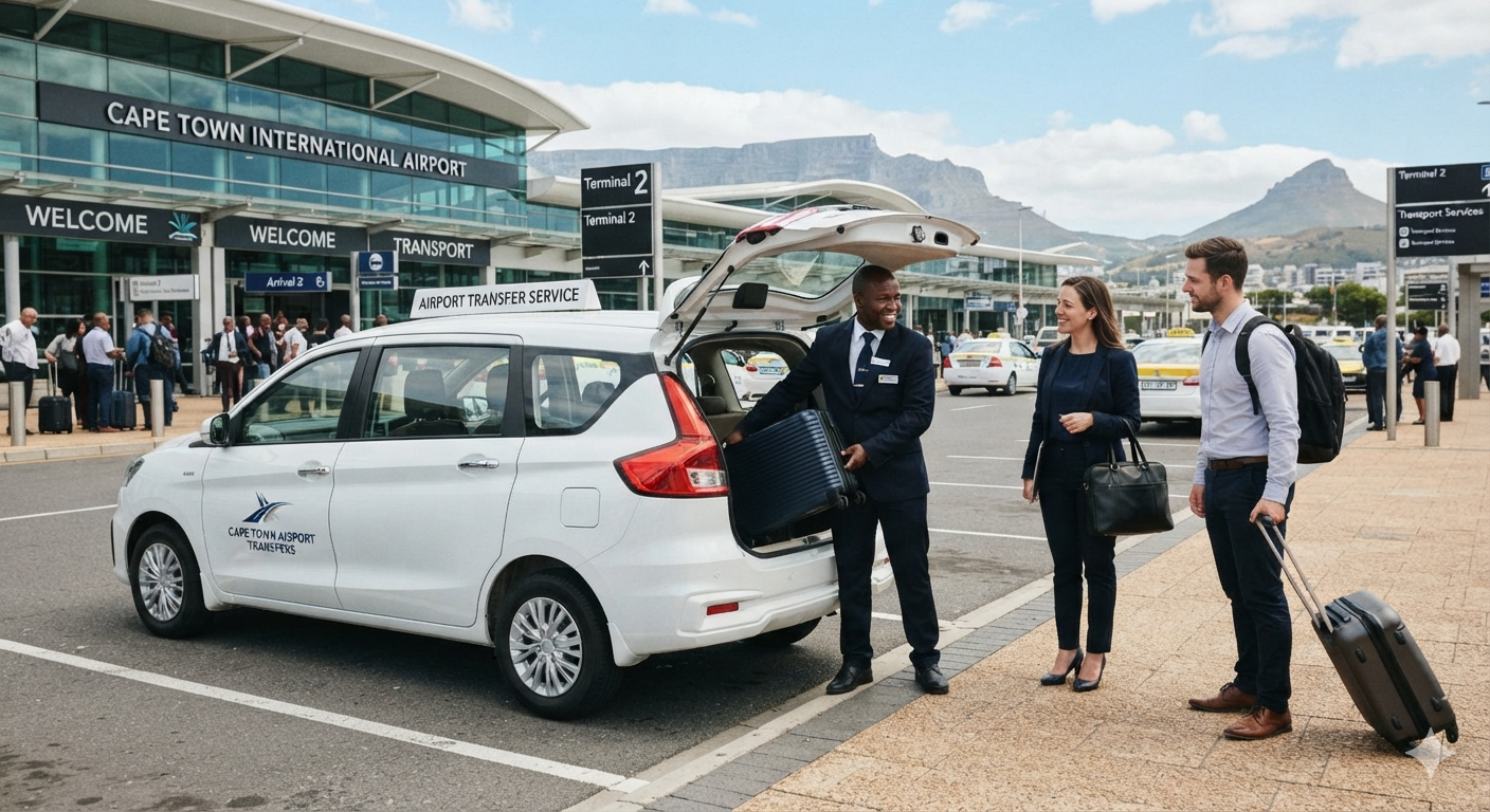 Driver waiting at Cape Town International Airport arrivals